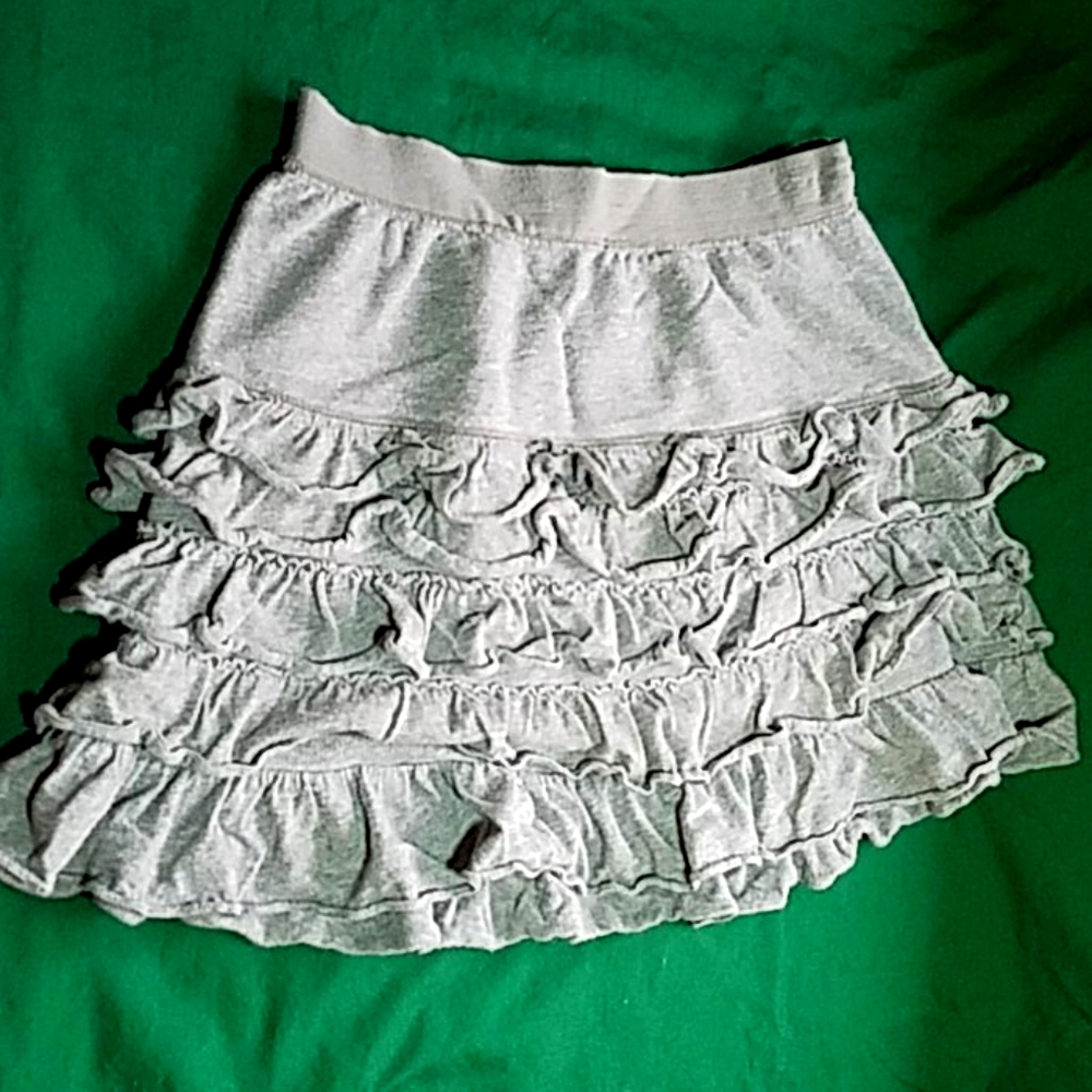 Gap Kids Grey Ruffled Skirt Large Size 10 Girls 10